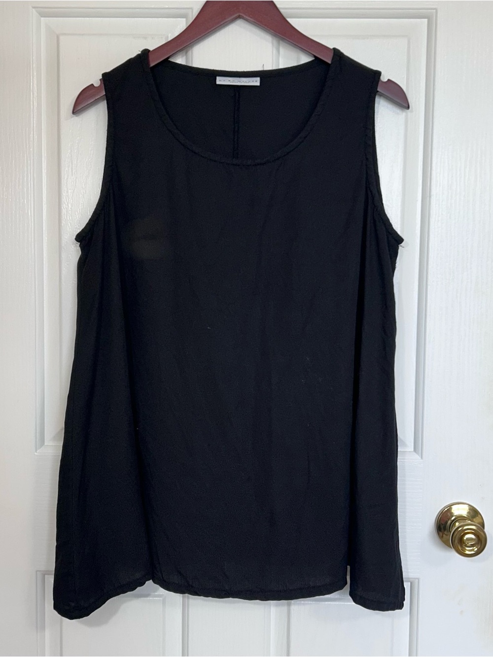 Bryn Walker Noir Tencel Tank Top Size S Black Sleeveless Minimalist Tunic